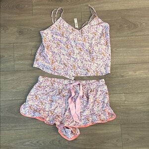 Victoria's Secret Pink and Purple Floral Pajama Set - New with tags